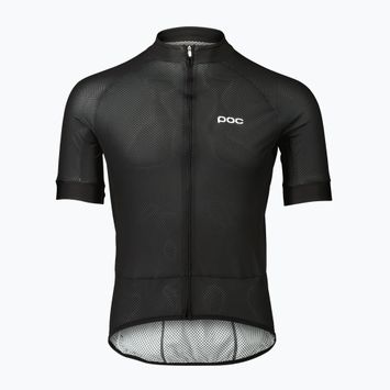 Vyriški dviračių marškinėliai POC Essential Road Logo uranium black/hydrogen white