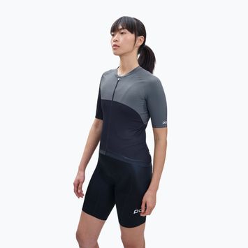 Moteriški dviratininko marškinėliai POC Essential Road Print uranium black/sylvanite grey