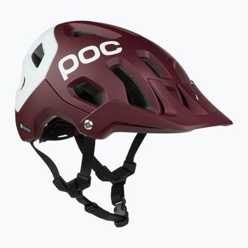 Dviračio šalmas MTB POC Tectal Race MIPS garnet red/hydrogen white matt