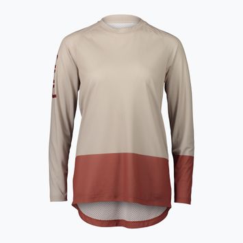 Moteriški dviračių marškinėliai ilgomis rankovėmis POC MTB Pure light sandstone beige/himalayan salt