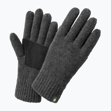 Moteriškos žygio pirštinės Pinewood Knitted Wool d.anthracite mel