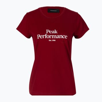 Moteriški trekingo marškinėliai Peak Performance Original Tee red G77700310