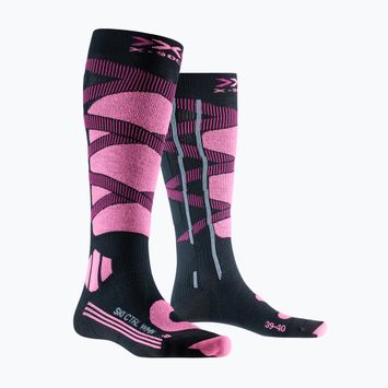 Moteriškos slidinėjimo kojinės X-Socks Ski Control 4.0 opal black/magnolia purple