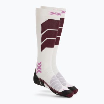 Moteriškos slidinėjimo kojinės X-Socks Ski Expert Otc x white/lavender