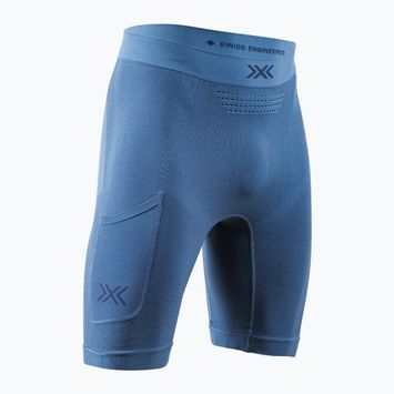 Vyriški terminiai šortai X-Bionic Xceed Run Tights slate blue/marine
