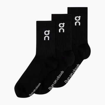 Kojinės On Running Logo High 3 poros black