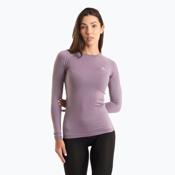 Termoaktyvūs moteriški marškinėliai ilgomis rankovėmis ODLO Performance Warm Bl Top Crew Neck gray ridge