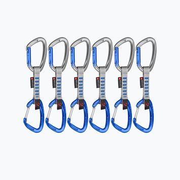 Mammut Crag Keylock Vielos laipiojimo raiščiai 10 cm Indicator Quickdraws 6 vnt. mėlynos spalvos.