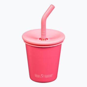 Puodelis Klean Kanteen Kid's Steel Straw Lid 296 ml rouge red