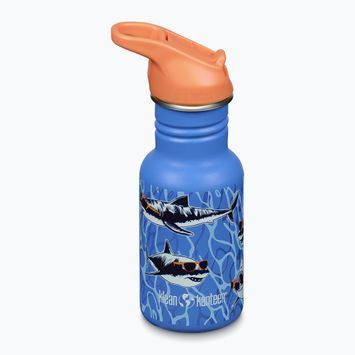 Vaikiškas turistinis butelis Klean Kanteen Flip Seal Sport Cap Straw 355 ml sharks in shades