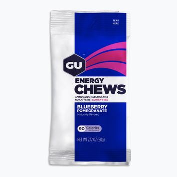 Energetiniai drebučiai GU Energy Chews 54 g blue pomegranate