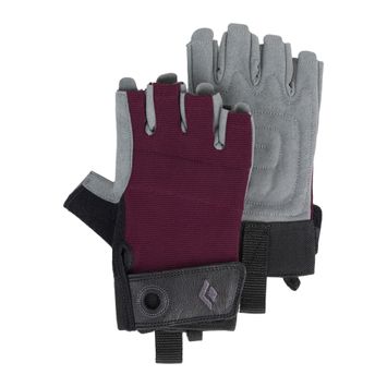 Moteriškos laipiojimo pirštinės Black Diamond Crag Half-Finger bordeaux