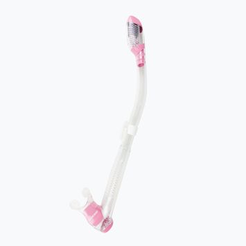 Cressi Dry sausas skaidrus rožinis snorkelis ES259