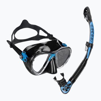 Nardymo rinkinys Cressi Big Eyes Evolution + Alpha Ultra Dry black/blue