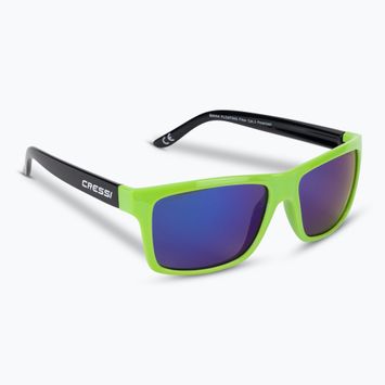 Cressi Bahia Floating juodi/kiwi/mėlyni veidrodiniai akiniai nuo saulės XDB100705