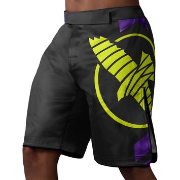Hayabusa Icon Fight MMA šortai juodai geltoni ICFS-BK-L