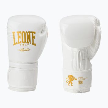 LEONE bokso pirštinės 1947 Black&White baltos spalvos GN059