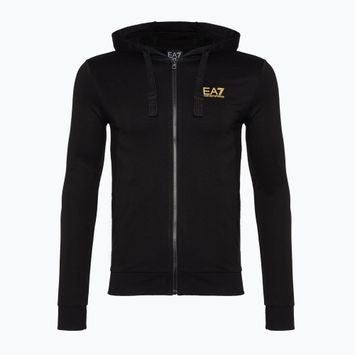 Vyriškas džemperis EA7 Emporio Armani Train Core ID Hoodie FZ Coft black/gold logo