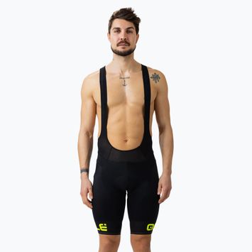 Vyriški Alé Pantalone C/B Corsa dviračių šortai juodi/juodai geltoni