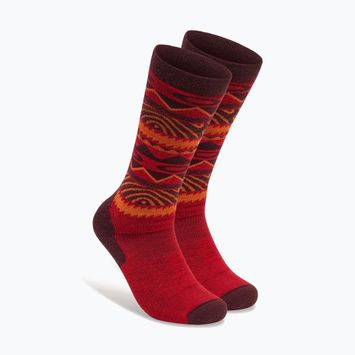 Slidinėjimo kojinės Oakley Wanderlust Perf Socks 2.0 grenache norway pattern