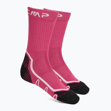 Kojinės CMP Trekking Poly Mid geraneo/bianco