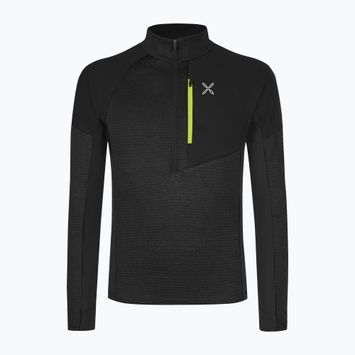 Vyriškas džemperis Montura Thermal Grid 2 Anorak black/ lime green