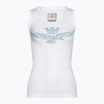 Moteriškas tank topas Aeronautica Militare Sport optical white