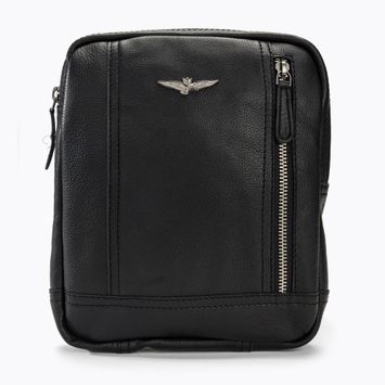 Vyriškas maišelis Aeronautica Militare Leather Shoulder black
