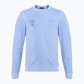 Vyriškas džemperis Aeronautica Militare Girocollo ice blue washed