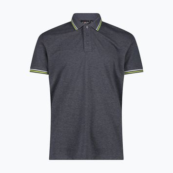 Vyriški polo marškinėliai CMP 34D5987 black/blue