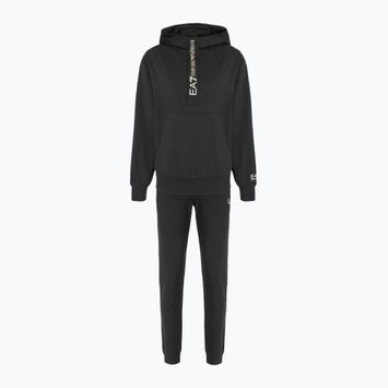EA7 Emporio Armani moteriškas sportinis kostiumas HO 1/4 Zip black/gold
