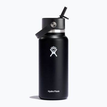 Hydro Flask Wide Flex Straw terminis butelis 945 ml, juodas W32BFS001