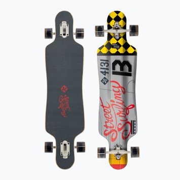 Gatvės banglenčių sporto kreivė Drop Through Freeride longboard 39" pilka