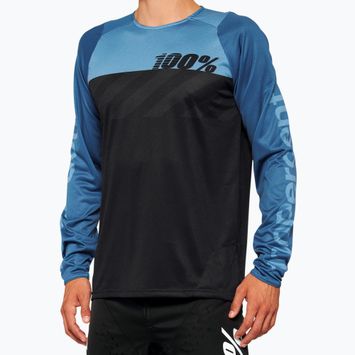 Vyriška dviratininkų apranga ilgomis rankovėmis 100% R-Core black/slate blue