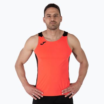 Vyriškas bėgimo marškinėlis Joma Record II fluor coral/black