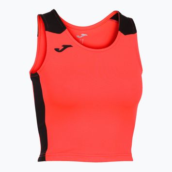 Moteriški bėgimo marškinėliai Joma Record II Top fluor coral/black
