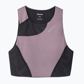 Moteriški bėgimo marškinėliai NNormal Trail Cropped Top purpurinės spalvos