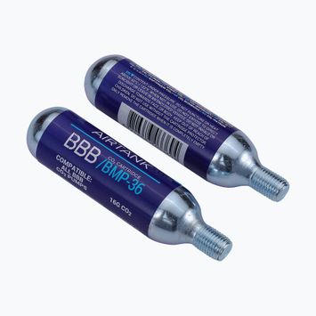 Dujų kasetės dviračio pompai BBB Cycling Co2 AirTank 16g 10 vnt. silver