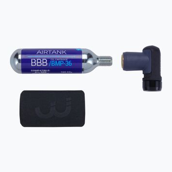 Dviračio pompa BBB Cycling Co2 AirPush + 1x kasetė 16g black