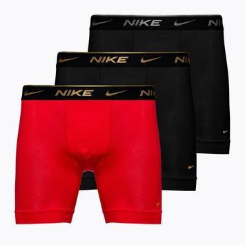 Vyriškos trumpikės Nike Everyday Cotton Stretch 3 poros black silver/red gold/black gold