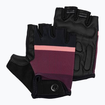 Moteriškos dviračių pirštinės Rogelli Impress II burgundy/coral/black