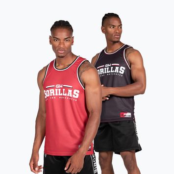 Vyriškas treniruočių tank topas Gorilla Wear Keene red/black