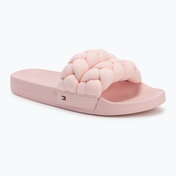 Moteriškos šlepetės Tommy Jeans Braided Slide delicate pink
