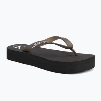 Moteriškos šlepetės per pirštą Calvin Klein YW0YW01830 Beach Sandal Flatform Tpu black/bright white