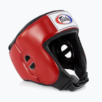 Apsauginis šalmas Fairtex Muay Thai & Kickboxing Competition red