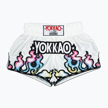 Vyriški treniruočių šortai YOKKAO Flames CarbonFit white