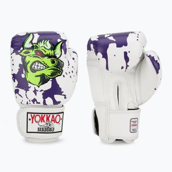 Vyriškos bokso pirštinės YOKKAO Angry Bull white