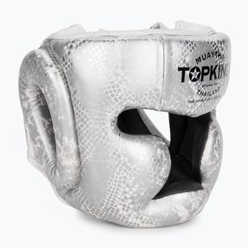 Bokso šalmas Top King Super Star white/silver