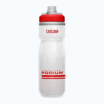 CamelBak Podium Chill 620ml ugninės raudonos/baltos spalvos dviračių butelis