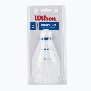 Wilson Dropshot Clamshel badmintono raketės 3 vnt. baltos WRT6048WH+